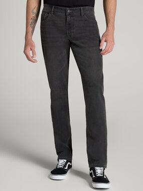American Tall LJ&S TAPERED Jeans for Tall Men in Industrial Grey Size 3232 / 38